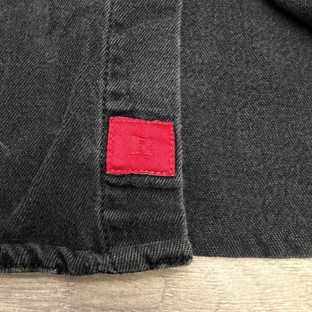 Vintage 90s Y2K Levi's Red Tab Denim Shirt Mens L Black Button Up Long Sleeve
